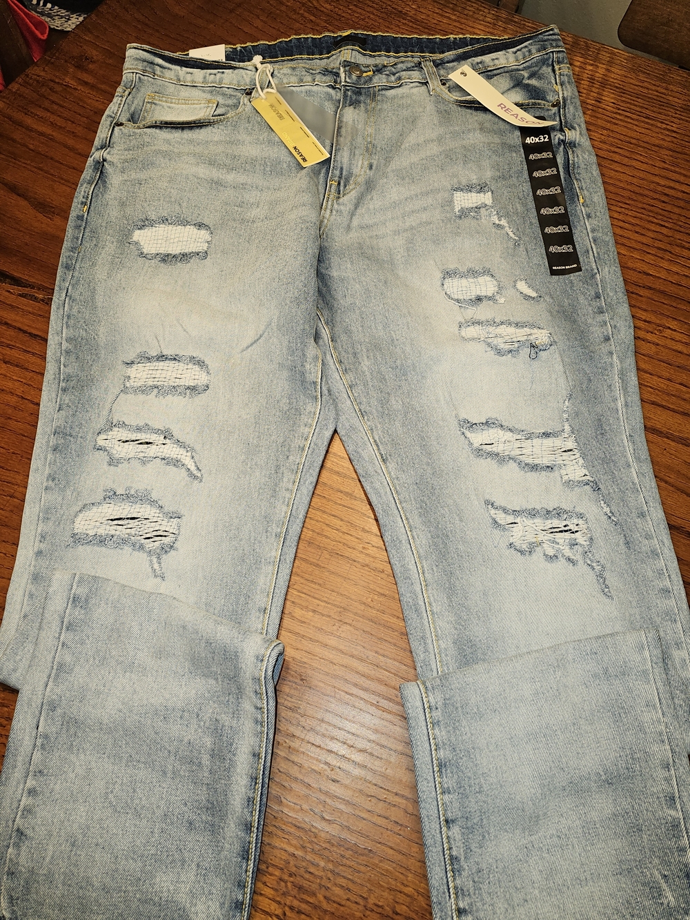 Reason Light Blue Distressed Skinny Jeans